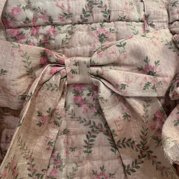 LoveShackFancy Shelby weekender rose hemp bag NWT - Picture 7 of 9